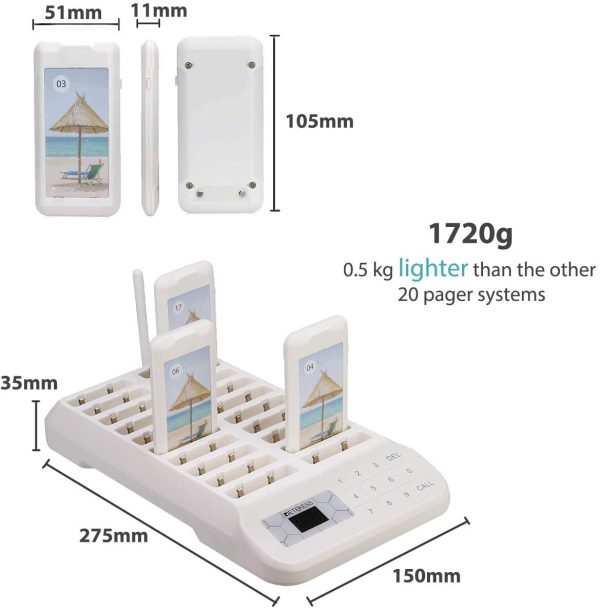 Retekess TD172 [F9494B] mit 20 Pager (weiß) – Bild 3